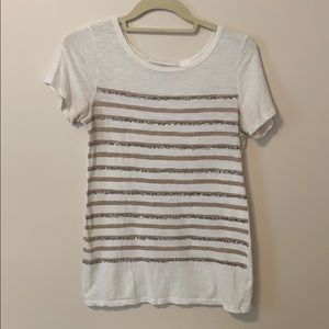 Embellished striped loft t shirt